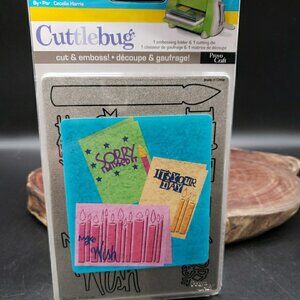 Cuttlebug Birthday Wishes 37-1162 Embossing Folder & Cutting Die Provo Craft
